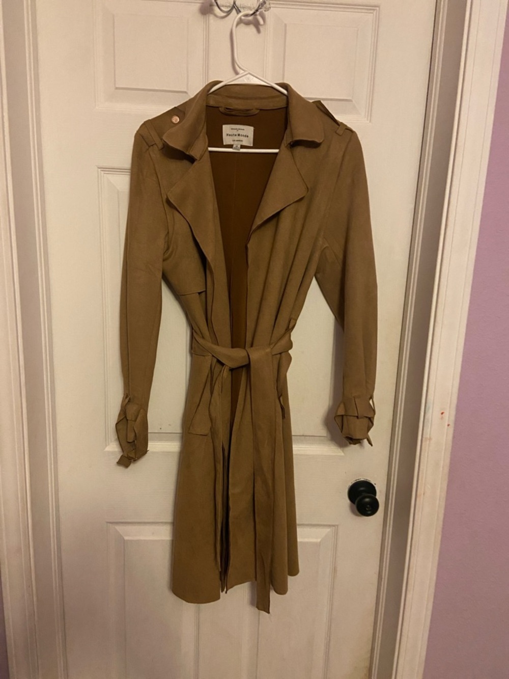 Haute Monde Camel Tan Trench Coat